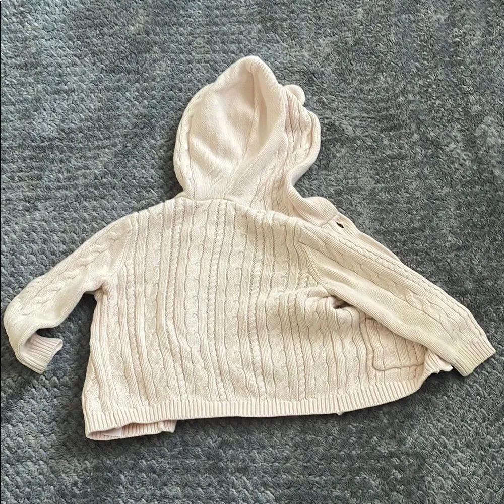 OshKosh B'gosh Pink Knit Hooded Jacket and Pants Set 6-9months